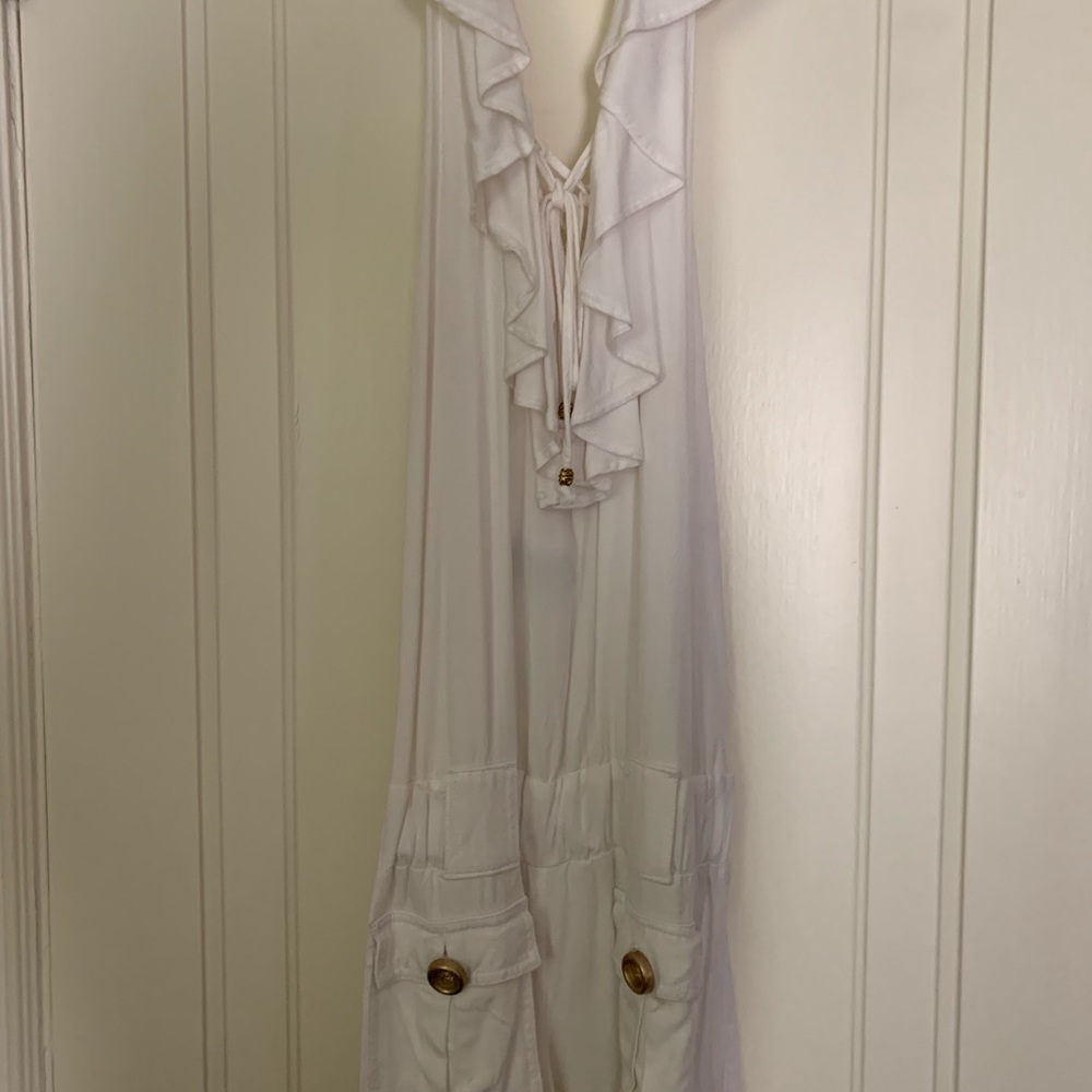 Halter white romper